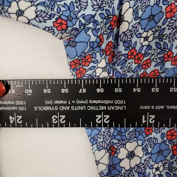 GAP Blue and Red Floral Long Sleeve Dress - Picture 6 of 7